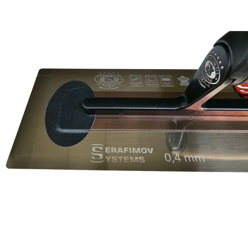 Маламашка ULTRA FLEX Gold SERAFIMOV SYSTEMS с кожена винтидж дръжка 120х0.3мм - Image 2