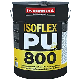 ISOMAT ISOFLEX-PU 800 Бял – Еднокомпонентно, еластично, UV-стабилно полиуретаново защитно покритие